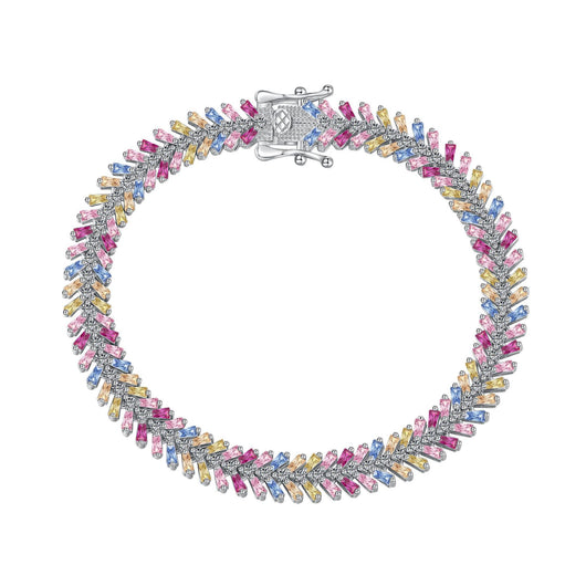 Pulsera de Plata Esterlina S925 Mujer Colores Dopamina con Circón - Image 6