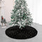 Falda para Árbol de Navidad Terciopelo Negro con Bordado Elegante