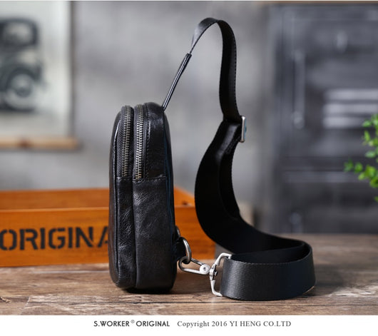 Bolsa Mensajero de Cuero Genuino Cowhide para Hombre - Image 10