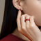 Anillo de Cinabrio Natural Diseño Retro Nicho Exclusivo para Mujer