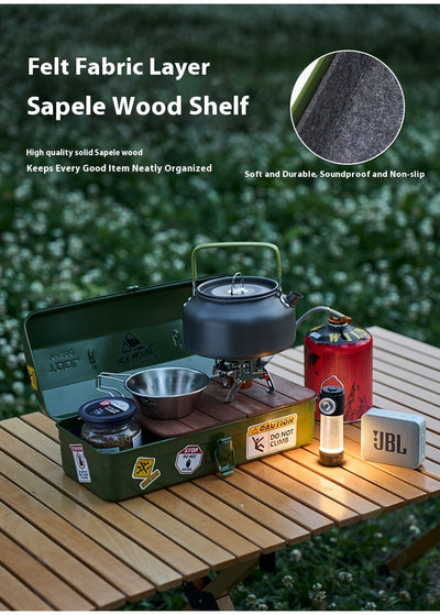 Caja de Herramientas para Camping Outdoor con Compartimentos y Stickers - Image 32