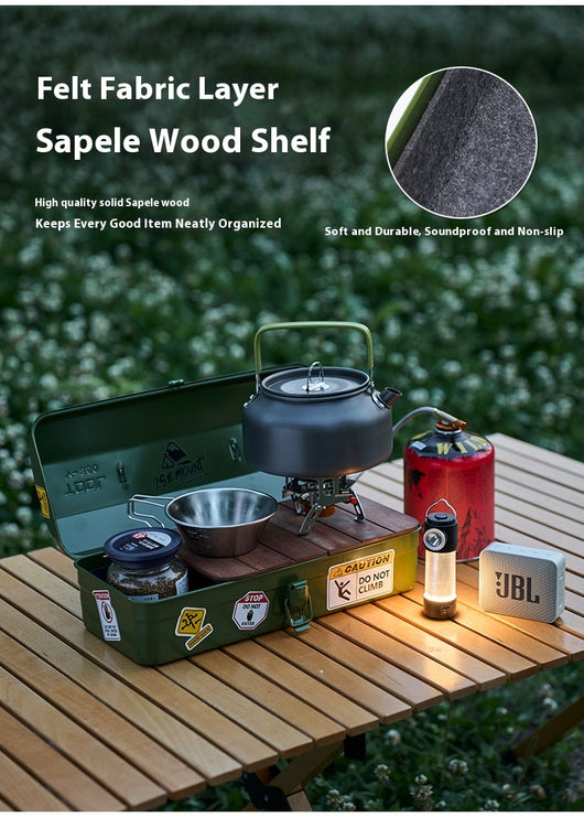Caja de Herramientas para Camping Outdoor con Compartimentos y Stickers - Image 32