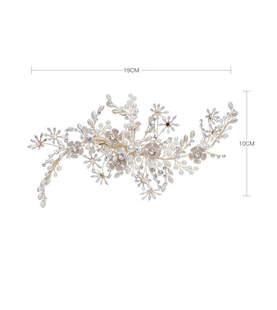 Diadema Nupcial Artesanal con Clip Lateral para Novia - Image 6