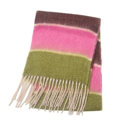 Bufanda Gruesa de Rayas con Flecos para Hombre y Mujer - Image 28