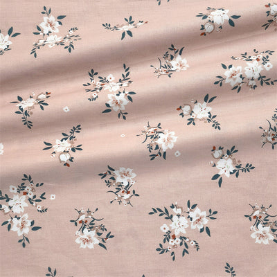 Tela de Algodón Twill con Estampado de Peonías y Rosas para Ropa de Cama y Hogar - Image 10