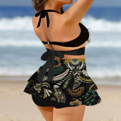 Bikini Dividido con Falda Coordinada y Detalle de Encaje - Image 3