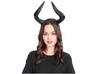 Diadema con Cuernos Negros Simulados para Fiestas de Halloween y Disfraces - Image 2