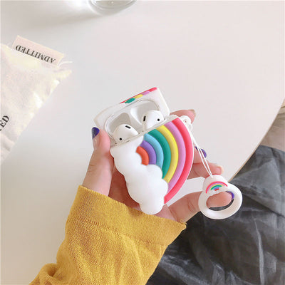 Funda Protectora de Auriculares Apple con Diseño Arcoíris Infantil - Image 3