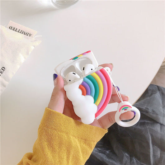 Funda Protectora de Auriculares Apple con Diseño Arcoíris Infantil - Image 3