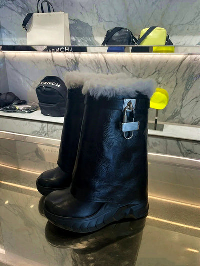 Botas Oversized de Felpa para Mujer - Largo Medio - Image 16