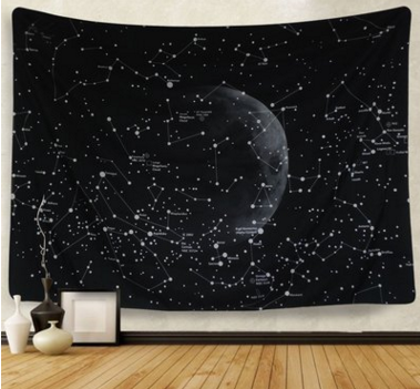 Manta Tapiz Constelaciones Cielo Estrellado Patrón Galaxia Decoración de Dormitorio - Image 3