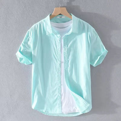 Camisa de Lino Japonés para Hombre Cuello Alto - Image 17