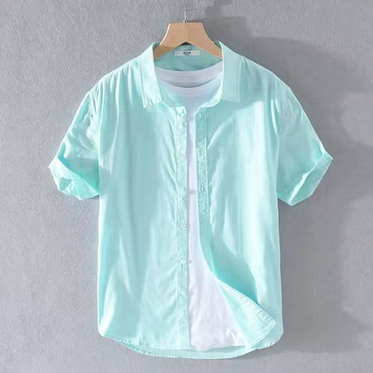 Camisa de Lino Japonés para Hombre Cuello Alto - Image 17