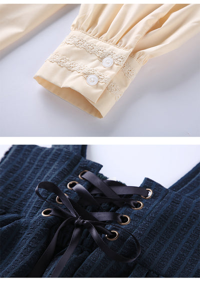 Vestido Francés Dos Piezas Elegante Ajustado - Image 11