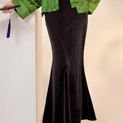 Falda Larga Estilo Nacional Otoño - Diseño Elegante y Moderno - Image 4