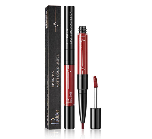 Labial Líquido 2 en 1 Mate y Perfilador - Tinte Rojo Ágata Profesional