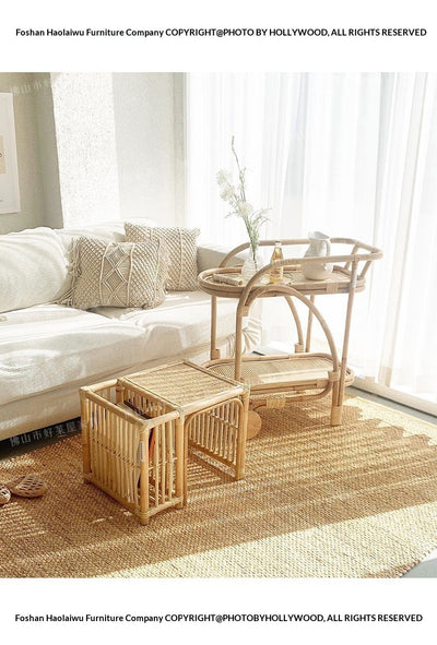 Mesa de Té Cuadrada Estilo Japonés con Almacenamiento Tatami - Image 13