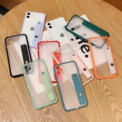 Funda para teléfono bicolor con diseño esmerilado