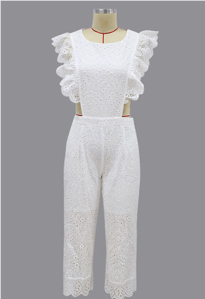 Jumpsuit Ajustado Cuello Redondo Tendencia Europea y Americana - Image 5