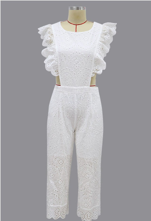 Jumpsuit Ajustado Cuello Redondo Tendencia Europea y Americana - Image 5