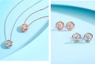 Conjunto de Joyas en Plata Esterlina 925 con Moissanita Forma Redonda - Image 9