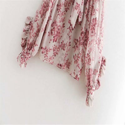 Blusa con Volantes y Estampado Botones - Image 3