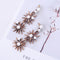 Aretes de Perla y Aleación - Diseño Floral Elegante