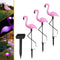 Lámpara Solar Flamenco para Jardín - Luz LED Impermeable