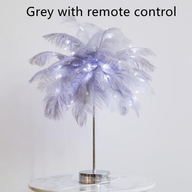 Lámpara de Escritorio Nórdica con Plumas - Luz Decorativa Moderna para Dormitorio - Image 18