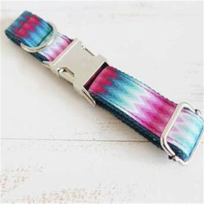 Juego de Collar y Correa para Perro con Patrón y Cinta de Color - Image 4