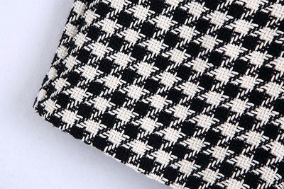 Conjunto de Shorts Houndstooth para Mujer - Diseño Texturizado Elegante - Image 4