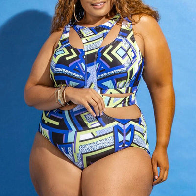 Bikini Talla Grande con Estampado Étnico