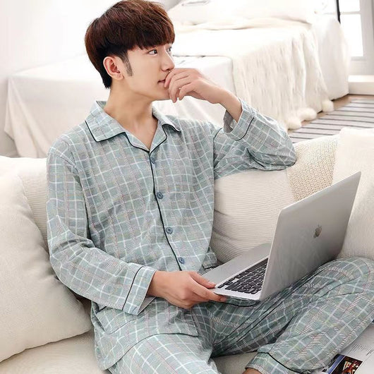 Pijama Suelto para Hombre Primavera Otoño - Image 12