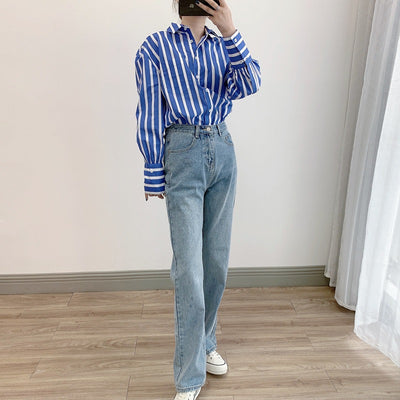 Blusa Suelta Manga Larga con Corte Tridimensional para Mujer - Image 17