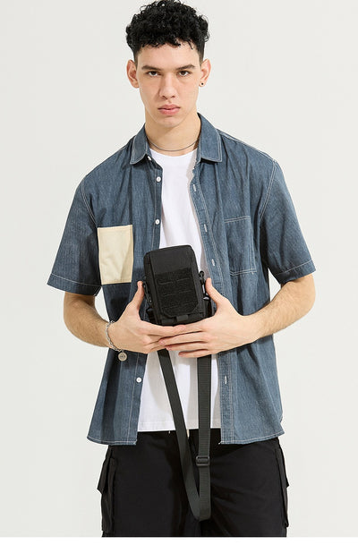 Bolsa Táctica Oxford Impermeable Estilo Coreano para Hombre - Image 8