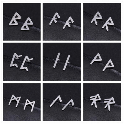 Aretes de Runas Nórdicas en Acero Inoxidable - Image 3