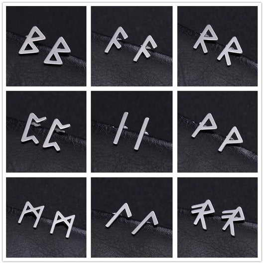 Aretes de Runas Nórdicas en Acero Inoxidable - Image 3