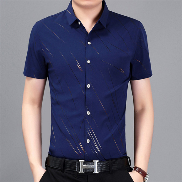 Camisa de Algodón de Manga Corta