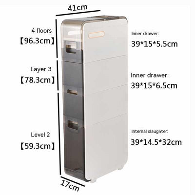Gabinete Estrecho con Cajones para Almacenamiento de Baño - Image 7
