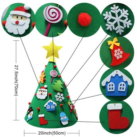 Árbol de Navidad 3D en Fieltro - Puzzle Infantil DIY Hecho a Mano - Image 9