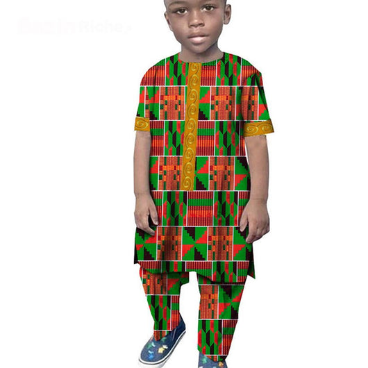 Conjunto Africano de Algodón Estampado - Camiseta y Pantalón - Image 28