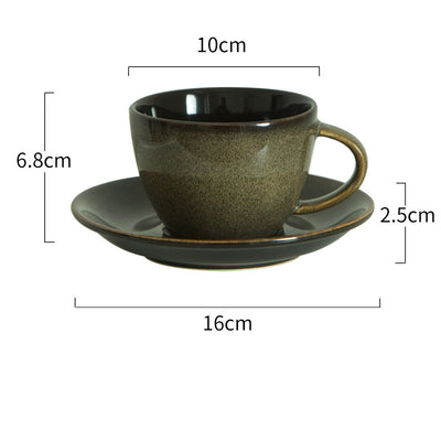 Juego de Taza y Platillo de Cerámica Retro con Personalidad Creativa - Image 6
