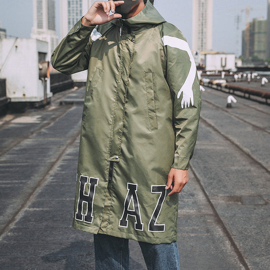 Gabardina Larga Tiantaifeng para Hombre - Abrigo Otoñal Elegante Talla Grande - Image 5