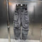 Calça Jeans Larga com Vários Bolsos - Estilo Casual Moderno