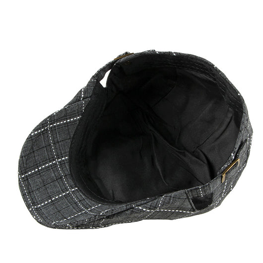 Gorra Estilo Británico Retro Pato Cuadrille para Hombre - Image 3
