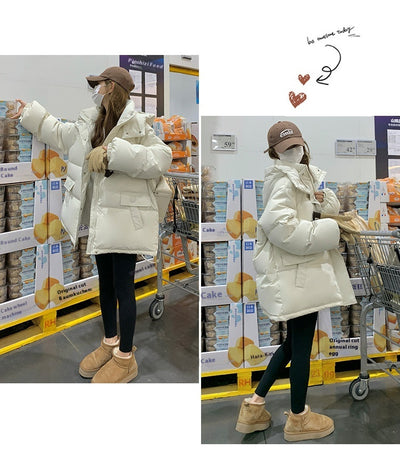 Chaqueta Corta de Plumón Blanco para Mujer - Abrigo Elegante de Invierno - Image 46
