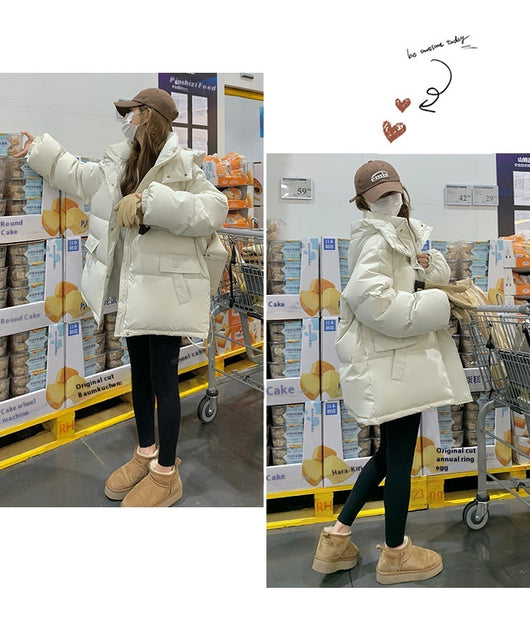 Chaqueta Corta de Plumón Blanco para Mujer - Abrigo Elegante de Invierno - Image 46