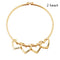 curved heart piercing peach bracelet Gold 2 hearts