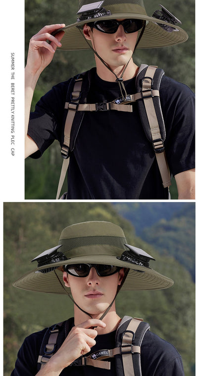Gorro Ventilado con Doble Ventilador Solar para Hombre - Outdoor y Montaña - Image 12