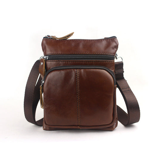 Bolso de Cuero Vintage con Cierre de Hombro para Hombre - Image 13